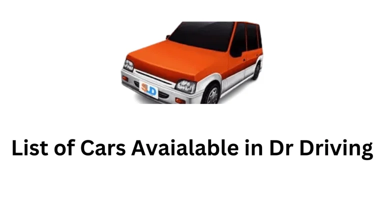 list of vehicles in dr driving